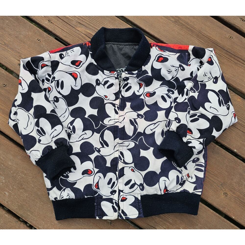 Vintage Mickey Mouse RARE 1979 Seoul Enterprise Korea Reversible Jacket Youth